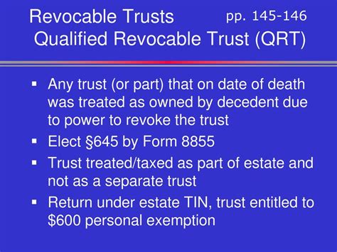 trust filing as an estate under sec. 645|Sec. 645. Certain Revocable Trusts Treated As Part Of Estate.